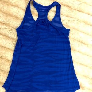 Semi Sheer Blue Tiger Racerback Top